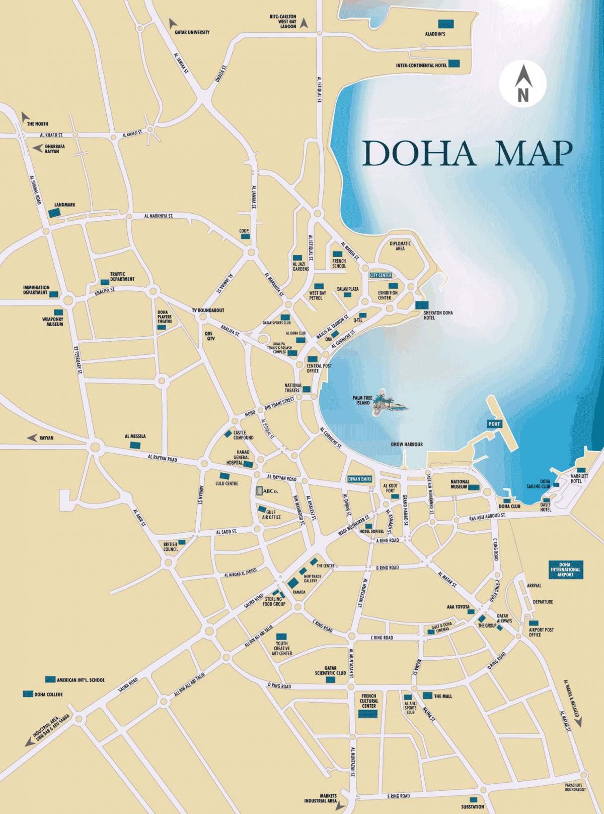 Mappa di doha, qatar