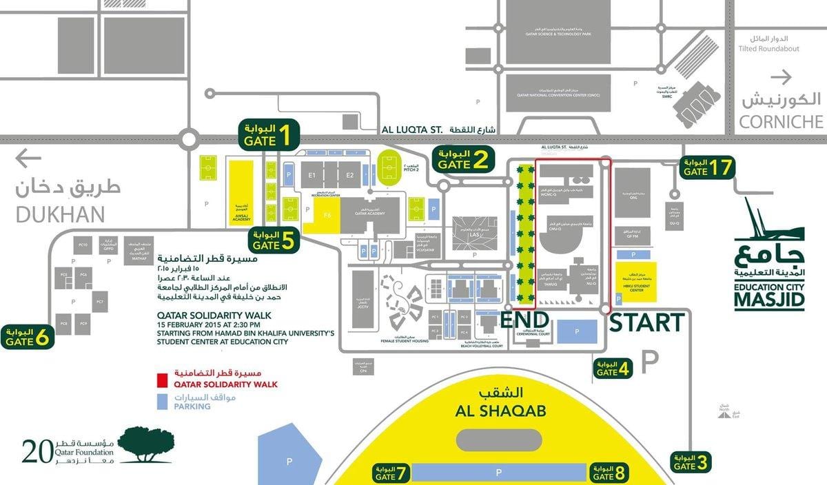 Mappa della qatar foundation