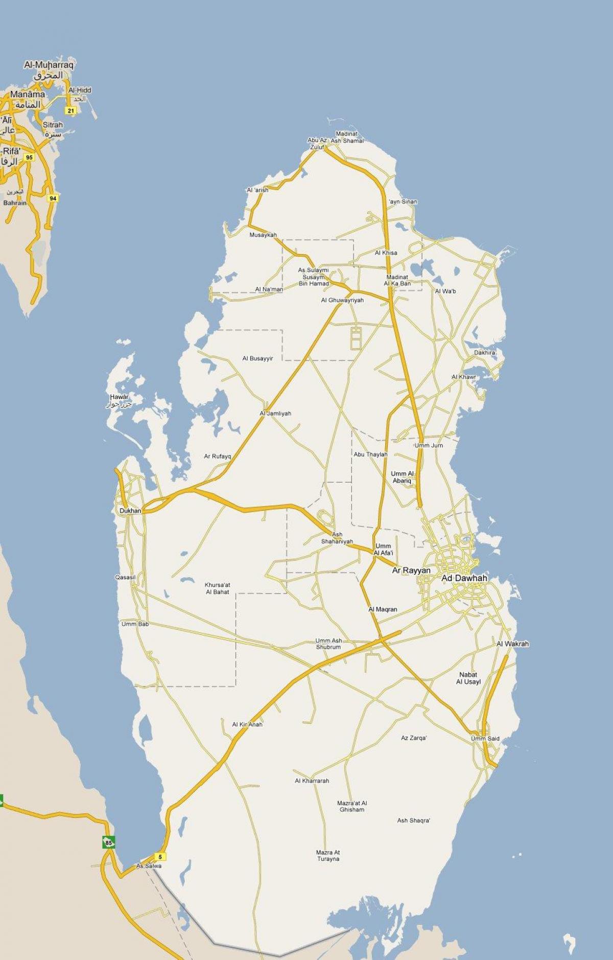 la mappa mostra il qatar