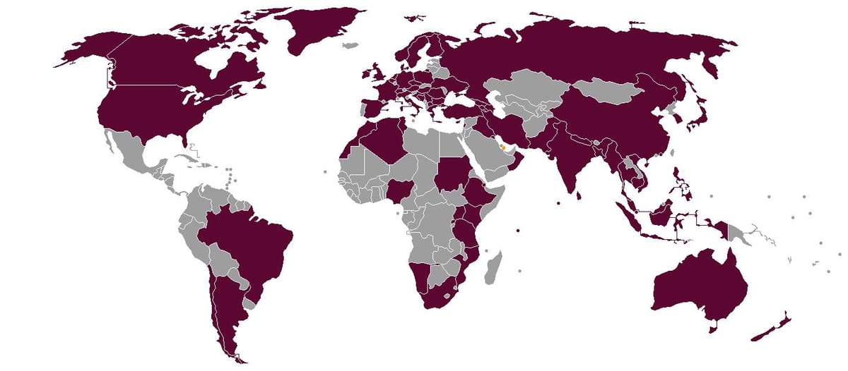qatar airlines destinazioni mappa