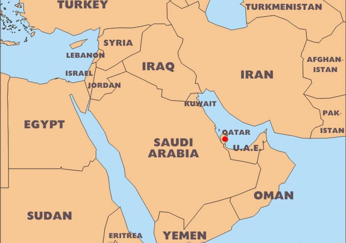 mappa del mondo in qatar posizione