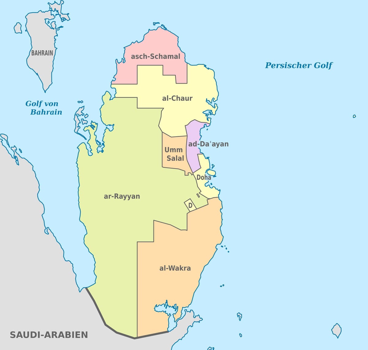 Mappa del qatar vettoriale