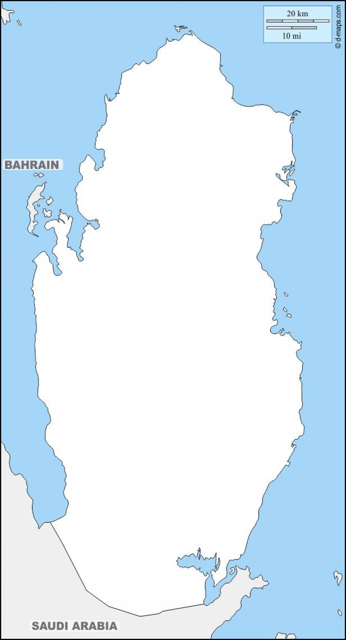 Mappa del qatar contorno
