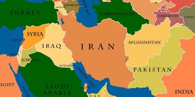 Mappa del qatar e del medio oriente