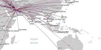 Qatar airlines mappa