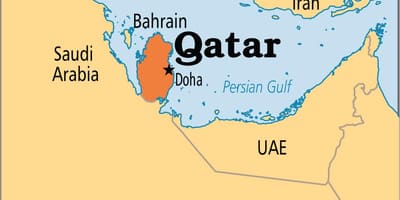 Mappa del qatar asia