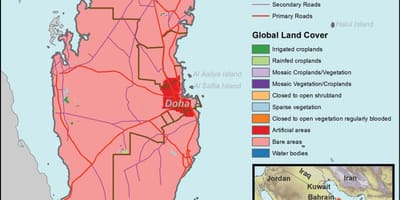 Mappa del qatar clima