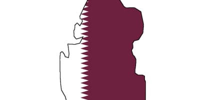 Mappa del qatar flag