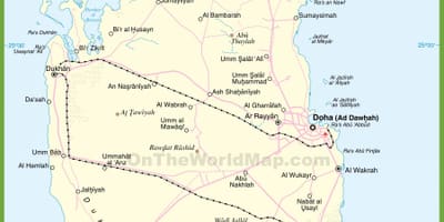 Mappa del qatar mappa