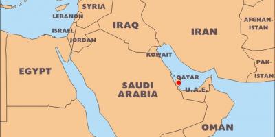 Mappa del mondo in qatar posizione