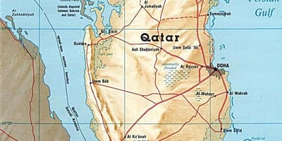 Mappa del qatar isole 