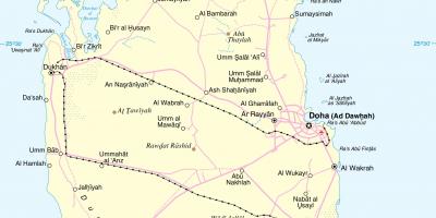 Qatar itinerario stradale mappa