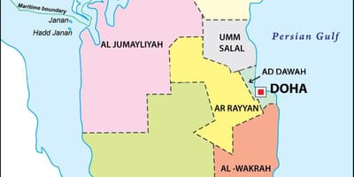 Mappa del qatar regione
