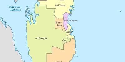 Mappa del qatar vettoriale