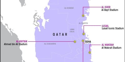 Mappa del qatar stadi dei mondiali 